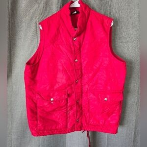 True Vintage Swingster Quilted Puffer Vest Mens XL Red 60s 70s